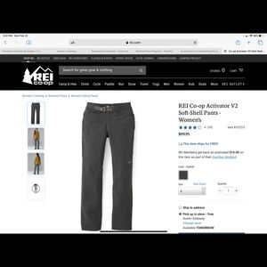 REI WOMENS activator V2 Pant size 8